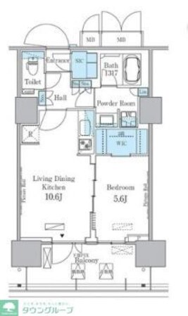 HARUMI FLAG PORT VILLAGE C棟の物件間取画像